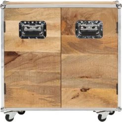 TRUE DEAL Buffet Avec 2 Portes 70x30x69 Cm Bois De Manguier Massif 7 TRUE DEAL Buffet Avec 2 Portes 70x30x69 Cm Bois De Manguier Massif -Buffet et enfilade Soldes 26299847 3