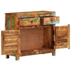 TRUE DEAL Buffet 70x30x68 Cm Bois De Récupération Solide 8 TRUE DEAL Buffet 70x30x68 Cm Bois De Récupération Solide -Buffet et enfilade Soldes 26299939 4