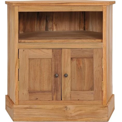 TRUE DEAL Buffet D'angle 60x45x60 Cm Bois De Teck Massif 3 TRUE DEAL Buffet D'angle 60x45x60 Cm Bois De Teck Massif – Image 3