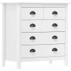 TRUE DEAL Buffet Hill Range Blanc 79x40x80 Cm Bois De Pin Solide