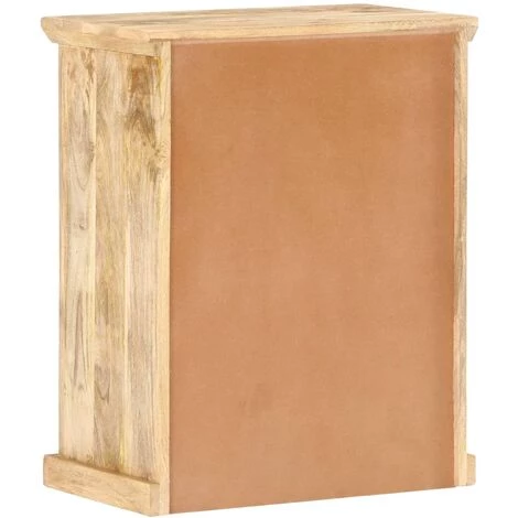 TRUE DEAL Buffet Avec Portes En Acier 60x35x75 Cm Bois De Manguier Solide 5 TRUE DEAL Buffet Avec Portes En Acier 60x35x75 Cm Bois De Manguier Solide – Image 5