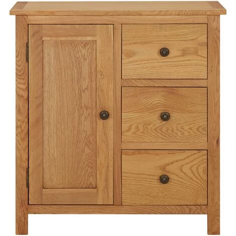 TRUE DEAL Armoire 70x35x75 Cm Bois De Chêne Massif 2 TRUE DEAL Armoire 70x35x75 Cm Bois De Chêne Massif – Image 2