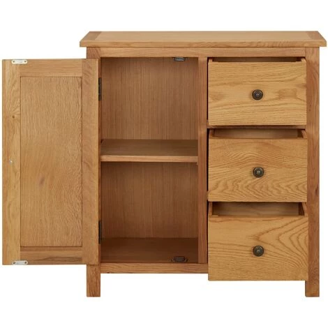TRUE DEAL Armoire 70x35x75 Cm Bois De Chêne Massif 3 TRUE DEAL Armoire 70x35x75 Cm Bois De Chêne Massif – Image 3