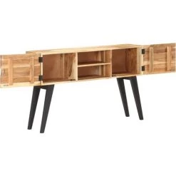 TRUE DEAL Buffet 120x30x75 Cm Bois D'acacia Solide -Buffet et enfilade Soldes 26304825 2