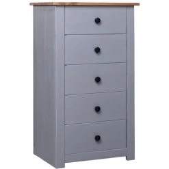 YOUTHUP Buffet Gris 46x40x89 Cm Pin Assortiment Panama - Gris