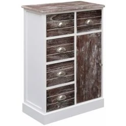 YOUTHUP Buffet Avec 10 Tiroirs Marron 113 X 30 X 79 Cm Bois - Brun 7 YOUTHUP Buffet Avec 10 Tiroirs Marron 113 X 30 X 79 Cm Bois - Brun -Buffet et enfilade Soldes 26529317 3