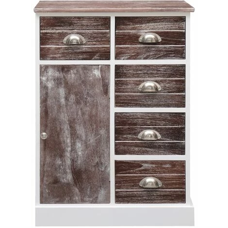 YOUTHUP Buffet Avec 10 Tiroirs Marron 113 X 30 X 79 Cm Bois - Brun 5 YOUTHUP Buffet Avec 10 Tiroirs Marron 113 X 30 X 79 Cm Bois - Brun – Image 5