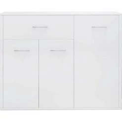 YOUTHUP Buffet Blanc Brillant 88x30x70 Cm Aggloméré - Blanc 9 YOUTHUP Buffet Blanc Brillant 88x30x70 Cm Aggloméré - Blanc -Buffet et enfilade Soldes 26531648 5