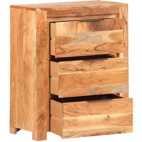 Buffet 59x33x75 Cm Bois D'Acacia Massif Modèle 2 VidaXL 2 Buffet 59x33x75 Cm Bois D'Acacia Massif Modèle 2 VidaXL – Image 2
