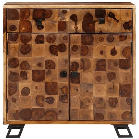 TRUE DEAL Buffet Bois Massif De Sesham 65 X 35 X 65 Cm 2 TRUE DEAL Buffet Bois Massif De Sesham 65 X 35 X 65 Cm – Image 2