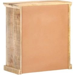 VidaXL Buffet 65x32x70 Cm Bois De Manguier Massif Et Canne Naturelle - Brun -Buffet et enfilade Soldes 26776630 4