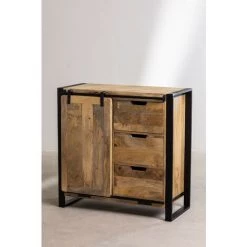 Buffet En Bois Kiefer SKLUM Bois De Manguiers - Fer - Black&Natural 7 Buffet En Bois Kiefer SKLUM Bois De Manguiers - Fer - Black&Natural -Buffet et enfilade Soldes 26779081 3