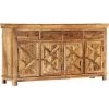 TRUE DEAL Buffet Avec 4 Tiroirs 160 X 40 X 85 Cm Bois Massif De Manguier