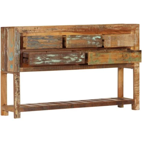 TRUE DEAL Buffet 120x30x75 Cm Bois De Récupération Solide 3 TRUE DEAL Buffet 120x30x75 Cm Bois De Récupération Solide – Image 3