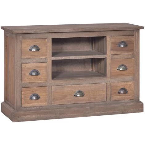 VidaXL Buffet 90x30x58 Cm Bois De Teck Massif - Brun 1 VidaXL Buffet 90x30x58 Cm Bois De Teck Massif - Brun
