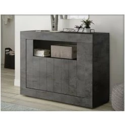 AZURA HOME DESIGN Buffet 2 Portes SAMANTHA 110x86 Anthracite