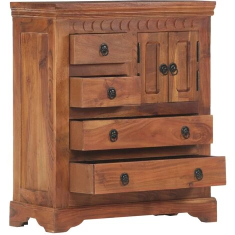 TRUE DEAL Buffet 62 X 30 X 75 Cm Bois D'acacia Massif 2 TRUE DEAL Buffet 62 X 30 X 75 Cm Bois D'acacia Massif – Image 2