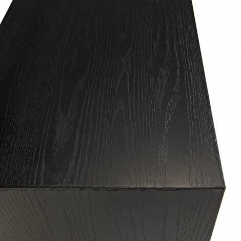 MACABANE ANDREA - Buffet 2 Portes 3 Tiroirs Bois Pin Recyclé Naturel Et Noir - Brun 5 MACABANE ANDREA - Buffet 2 Portes 3 Tiroirs Bois Pin Recyclé Naturel Et Noir - Brun – Image 5