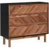 VidaXL Buffet 90x33,5x80 Cm Bois D'acacia Solide Et MDF - Brun