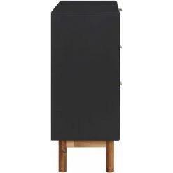 VidaXL Buffet 90x33,5x80 Cm Bois D'acacia Solide Et MDF - Brun -Buffet et enfilade Soldes 27243493 4