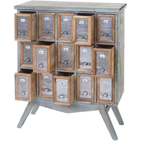 Placard De Pharmacien HHG-074, Commode, Bois Massif De Sapin, Vintage, Style Shabby 94x73x32cm 1 Placard De Pharmacien HHG-074, Commode, Bois Massif De Sapin, Vintage, Style Shabby 94x73x32cm