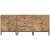 HELLOSHOP26 Buffet Bahut Armoire Console Meuble De Rangement Ensemble De 3 Pièces Bois De Teck Recyclé - Bois