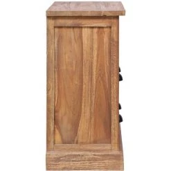 LITZEE Armoire Latérale 60 X 30 X 60 Cm Teck Solide -Buffet et enfilade Soldes 27603843 4