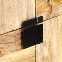 LITZEE Buffet 80 X 30 X 100 Cm Bois De Manguier Solide -Buffet et enfilade Soldes 27626441 5