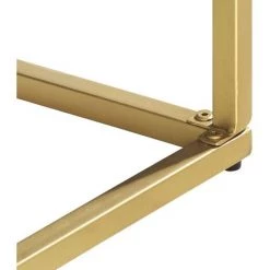 TRUE DEAL Buffet Noir Et Doré 120x30x75 Cm Bois De Manguier Massif -Buffet et enfilade Soldes 27802445 5