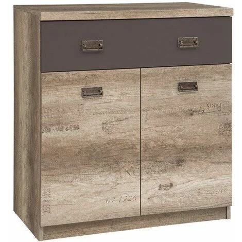 HUCOCO LISETTO - Buffet Pour Salon, Chambre Adulte Et Chambre Ado - Style Moderne - 87,5 X 80 X 40 Cm - Un Tiroir - Beige 1 HUCOCO LISETTO - Buffet Pour Salon, Chambre Adulte Et Chambre Ado - Style Moderne - 87,5 X 80 X 40 Cm - Un Tiroir - Beige