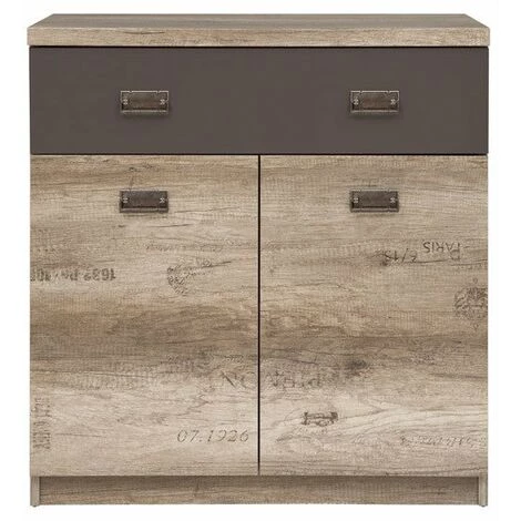 HUCOCO LISETTO - Buffet Pour Salon, Chambre Adulte Et Chambre Ado - Style Moderne - 87,5 X 80 X 40 Cm - Un Tiroir - Beige 2 HUCOCO LISETTO - Buffet Pour Salon, Chambre Adulte Et Chambre Ado - Style Moderne - 87,5 X 80 X 40 Cm - Un Tiroir - Beige – Image 2