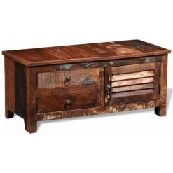 ASUPERMALL Buffet De Televiseur Bois Massif De Recuperation 8 ASUPERMALL Buffet De Televiseur Bois Massif De Recuperation -Buffet et enfilade Soldes 27970474 4