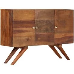 ASUPERMALL Buffet Bois Recycle Massif 110 X 30 X 75 Cm Marron