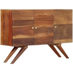 ASUPERMALL Buffet Bois Recycle Massif 110 X 30 X 75 Cm Marron -Buffet et enfilade Soldes 27970548 3