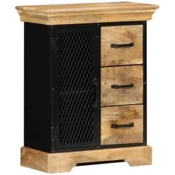 ASUPERMALL Buffet 60 X 30 X 75 Cm Bois De Manguier Massif