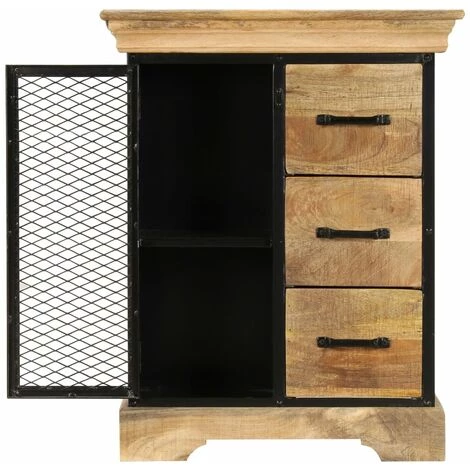 ASUPERMALL Buffet 60 X 30 X 75 Cm Bois De Manguier Massif 2 ASUPERMALL Buffet 60 X 30 X 75 Cm Bois De Manguier Massif â Image 2