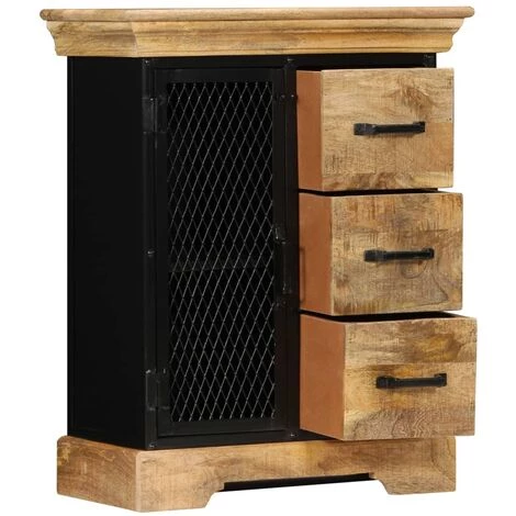ASUPERMALL Buffet 60 X 30 X 75 Cm Bois De Manguier Massif 3 ASUPERMALL Buffet 60 X 30 X 75 Cm Bois De Manguier Massif â Image 3