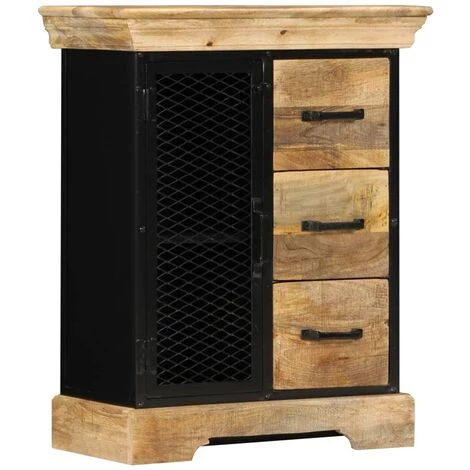ASUPERMALL Buffet 60 X 30 X 75 Cm Bois De Manguier Massif 4 ASUPERMALL Buffet 60 X 30 X 75 Cm Bois De Manguier Massif â Image 4
