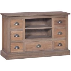 ASUPERMALL Buffet 90x30x58 Cm Bois De Teck Massif