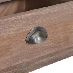 ASUPERMALL Buffet 90x30x58 Cm Bois De Teck Massif -Buffet et enfilade Soldes 27971408 5