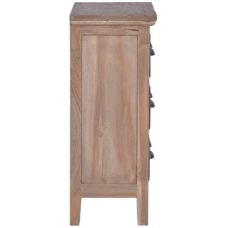 ASUPERMALL Buffet Avec 3 Tiroirs 60x30x75 Cm Bois De Teck Massif 4 ASUPERMALL Buffet Avec 3 Tiroirs 60x30x75 Cm Bois De Teck Massif – Image 4