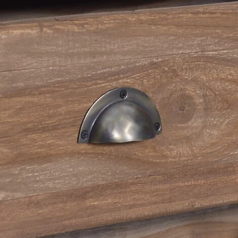 ASUPERMALL Buffet Avec 3 Tiroirs 60x30x75 Cm Bois De Teck Massif 5 ASUPERMALL Buffet Avec 3 Tiroirs 60x30x75 Cm Bois De Teck Massif – Image 5