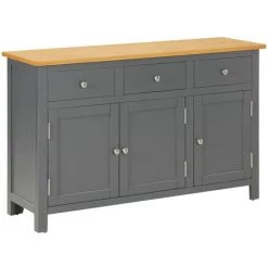 ASUPERMALL Buffet 110x33,5x70 Cm Bois De Chene Massif