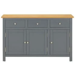 ASUPERMALL Buffet 110x33,5x70 Cm Bois De Chene Massif -Buffet et enfilade Soldes 27971469 3