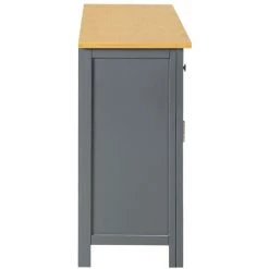 ASUPERMALL Buffet 110x33,5x70 Cm Bois De Chene Massif -Buffet et enfilade Soldes 27971469 4