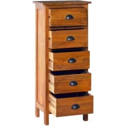 ASUPERMALL Buffet 45x35x110 Cm Bois De Teck Massif 8 ASUPERMALL Buffet 45x35x110 Cm Bois De Teck Massif -Buffet et enfilade Soldes 27971696 4