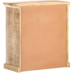 ASUPERMALL Buffet 65x32x70 Cm Bois De Manguier Massif Et Canne Naturelle -Buffet et enfilade Soldes 27971712 4