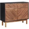 ASUPERMALL Buffet 90x33,5x75 Cm Bois D'acacia Solide Et MDF