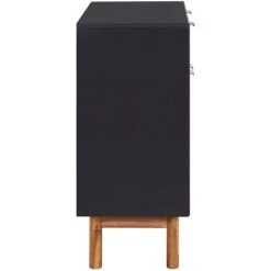 ASUPERMALL Buffet 90x33,5x75 Cm Bois D'acacia Solide Et MDF -Buffet et enfilade Soldes 27971870 4