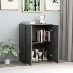 ASUPERMALL Buffet Gris 60 X 30 X 75 Cm Agglomere 7 ASUPERMALL Buffet Gris 60 X 30 X 75 Cm Agglomere -Buffet et enfilade Soldes 27972358 3